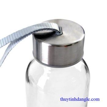 Chai thủy tinh tròn 300ml nắp dây xách chai thủy tin 300ml dây xách đựng nước ép trái cây
