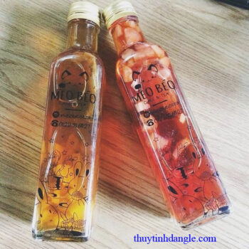 chai thủy tinh vuông nắp nhôm 250ml