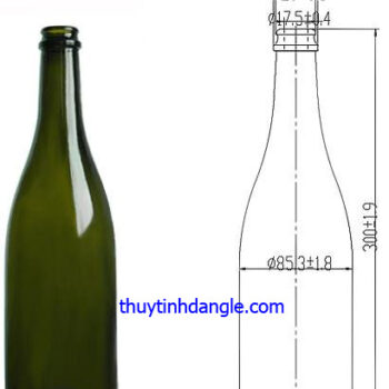 chai thủy tinh đựng champanh 1