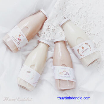 Chai thủy tinh dây xách 500ml đựng sữa chai đựng sữa tươi 500ml miệng nhỏ