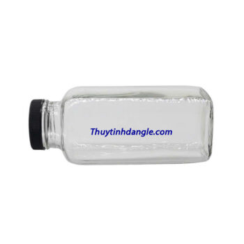 Chai thủy tinh vuông 350ml nắp nhựa 350nhua3