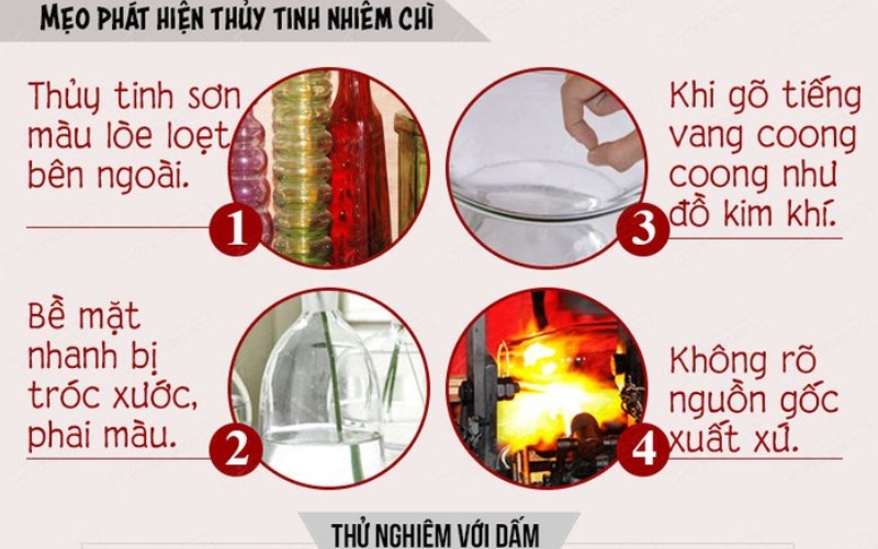 mẹo nhận biết ly thủy tinh bị nhiễm độc chì