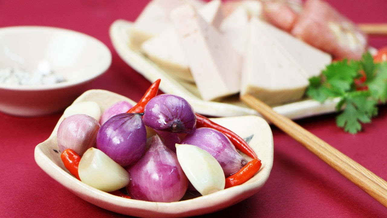 cách ngâm hành tím chua ngọt 